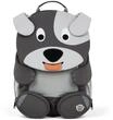 Affenzahn Kindergartenrucksack "Hund", Namensschild, Ziehzunge, grau, 99