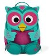 Affenzahn Kindergartenrucksack "Eule", Ziehschnabel, Namensschild, t&uuml;rkis|pink, 99
