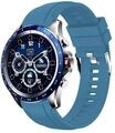 Atlanta by PARAGON ATLANTA Smartwatch"9718", silber/blau mit Silikonarmband,
