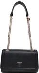 GUESS Schultertasche, Ketten-Details, f&uuml;r Damen, schwarz, 99