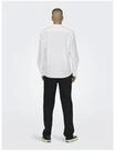 ONLY & SONS Freizeithemd, Leinenanteil, Slim-Fit, Stehkragen, f&uuml;r Herren, wei&szlig;, XXL