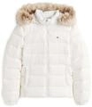 TOMMY Jeans Steppjacke, Kapuze, Logo-Stickerei, f&uuml;r Damen, wei&szlig;, XS