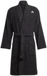 adidas Bademantel, Baumwolle, schwarz, M