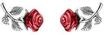 Thomas Sabo Ohrstecker Roses Romance, silberfarben, rot, 99