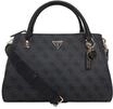 GUESS Henkeltasche, Kunstleder, Rei&szlig;verschluss, f&uuml;r Damen, grau|schwarz, 99