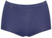 sloggi Basic+ Maxislips, 3er-Pack, Baumwollstretch, f&uuml;r Damen, blau|schwarz|lila, 40