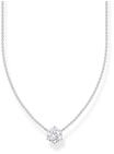Thomas Sabo Kette mit wei&szlig;em Zirkonia-Anh&auml;nger, silberfarben, 45 CM