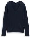 TOM TAILOR Pullover, Rollkante, f&uuml;r Damen, blau, 3XL