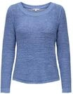 ONLY&reg; Strickpullover, Rippblende, f&uuml;r Damen, blau, XS