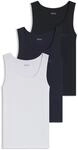 BOSS Unterhemd Rib Classic, 3er-Pack, f&uuml;r Herren, schwarz|blau|wei&szlig;, M