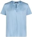 BETTY BARCLAY Satin-Bluse kurzarm, blau, 44