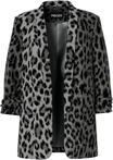 PIECES Blazer Bosella, 3/4-Arm, f&uuml;r Damen, grau, XS