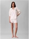 Calvin Klein Schlafanz&uuml;ge LOGO COTTON JERSEY, f&uuml;r Damen, wei&szlig;, XS
