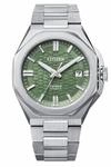 CITIZEN&reg; Herren Armbanduhr "NB6080-51W", gr&uuml;n|silber, 99
