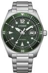 CITIZEN&reg; Herren Armbanduhr "AW1880-55X", gr&uuml;n|silber, 99
