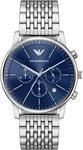 Emporio Armani Herrenuhr Chronograph aus Edelstahl, AR11771, Silber, 99