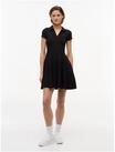 TOMMY Jeans Shirtkleid, Split-Neck, f&uuml;r Damen, schwarz, XS