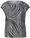 Street One T-Shirt, Dropped Shoulders, f&uuml;r Damen, schwarz|grau, 34
