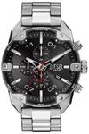 DIESEL&reg; Diesel Herrenuhr Spiked Chronograph Leder schwarz, DZ4703, Blau, _NULL