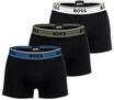 BOSS Herren Boxershorts, 3er Pack - Trunk 3P Power, Cotton Stretch, Logo, uni,