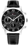 TOMMY HILFIGER Herren Chronograph "1710725", SCHWARZ, 99