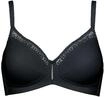 Triumph Cotton Beauty BH, b&uuml;gellos, Spitze, f&uuml;r Damen, schwarz, 75B