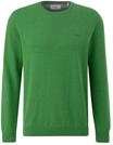 s.Oliver Strickpullover, Rundhals-Ausschnitt, Logo-Stickerei, f&uuml;r Herren, gr&uuml;n, S
