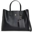 TOMMY HILFIGER Shopper, Leder, Magnetverschluss, f&uuml;r Damen, schwarz, 99