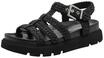 Tamaris Mode/Bekleidung Riemchensandalen, Keilabsatz, schwarz, 37