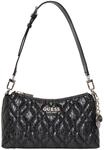 GUESS Schultertasche, Kunstleder, f&uuml;r Damen, schwarz, 99