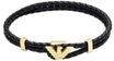 Emporio Armani Herren-ID-Armband aus goldfarbenem Leder, EGS3321710, Gold, 21