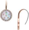 Fossil Damen-H&auml;ngeohrringe Merrit Classic Mother-of-Pearl Edelstahl ros&eacute;goldfarben,