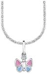 amor M&auml;dchen Kette mit Anh&auml;nger Schmetterling, 925er Silber, silber