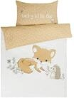 HERDING Wende-Bettw&auml;sche "Waldfreunde", beige|wei&szlig;, 100X135
