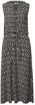 Street One Sommerkleid, Split-Neck, f&uuml;r Damen, beige|schwarz, 34