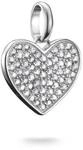 Thomas Sabo Charm-Anh&auml;nger Pav&eacute;-Herz Connect, silberfarben, 1,85 CM
