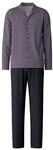CALIDA Herren Pyjama, durchgekn&ouml;pft Relax Imprint, blau, XL