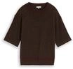 TOM TAILOR Pullover, Rippb&uuml;ndchen, f&uuml;r Damen, braun, XXL