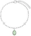 NOELANI Damen Armband, 925er Silber mit Katzenauge, SILBER, 16 CM