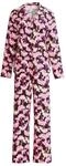 CALIDA Damen Pyjama, durchgekn&ouml;pft Palm Dreams, blau, L