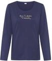 s.Oliver Schlafanzug-Oberteil Everyday, U-Ausschnitt, f&uuml;r Damen, blau, 44/46