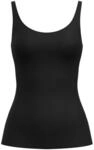 CALIDA Damen Tank-Top mit verstellbaren Tr&auml;gern & Bustier Natural Skin, schwarz, L