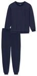 SCHIESSER Schlafanzug Comfort Essentials, Baumwolle, f&uuml;r Herren, blau, 48
