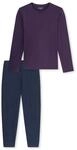 SCHIESSER Schlafanzug Casual Essentials, Baumwolle, f&uuml;r Herren, blau|lila, 48