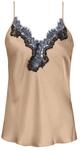 mey Unterhemd Camisole Poetry Luxury, V-Ausschnitt, f&uuml;r Damen, braun, L
