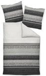 Janine&reg; Bettw&auml;sche 2 teilig - DAVOS, Feinbiber, Baumwolle, Schriftzug, mehrfarbig,
