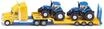 siku Farmer Spielzeugfahrzeug "LKW mit New Holland Traktoren", blau|gelb