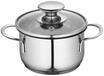 KÜCHENPROFI Kochtopf "Mini Cook" mit Glasdeckel, Edelstahl, poliert, silber