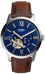 FOSSIL Herren Armbanduhr "ME3110", SILBER/BRAUN