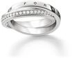 Thomas Sabo Ring Together Forever, silberfarben, wei&szlig;, 56